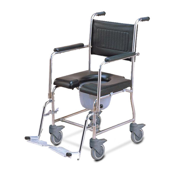 כסא גלגלים למקלחת ולשירותים מנירוסטה