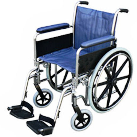 כסא גלגלים מוסדי קלאסי עם ידיות ארוכות