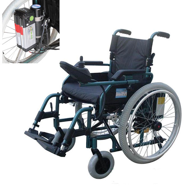 כסא גלגלים ממונע מתקפל עם סוללות ליתיום