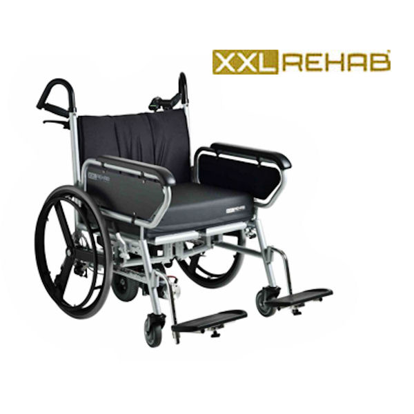 כסא גלגלים מחוזק מיוחד לכבדי משקל עד 325 קג עם מנוע עזר 